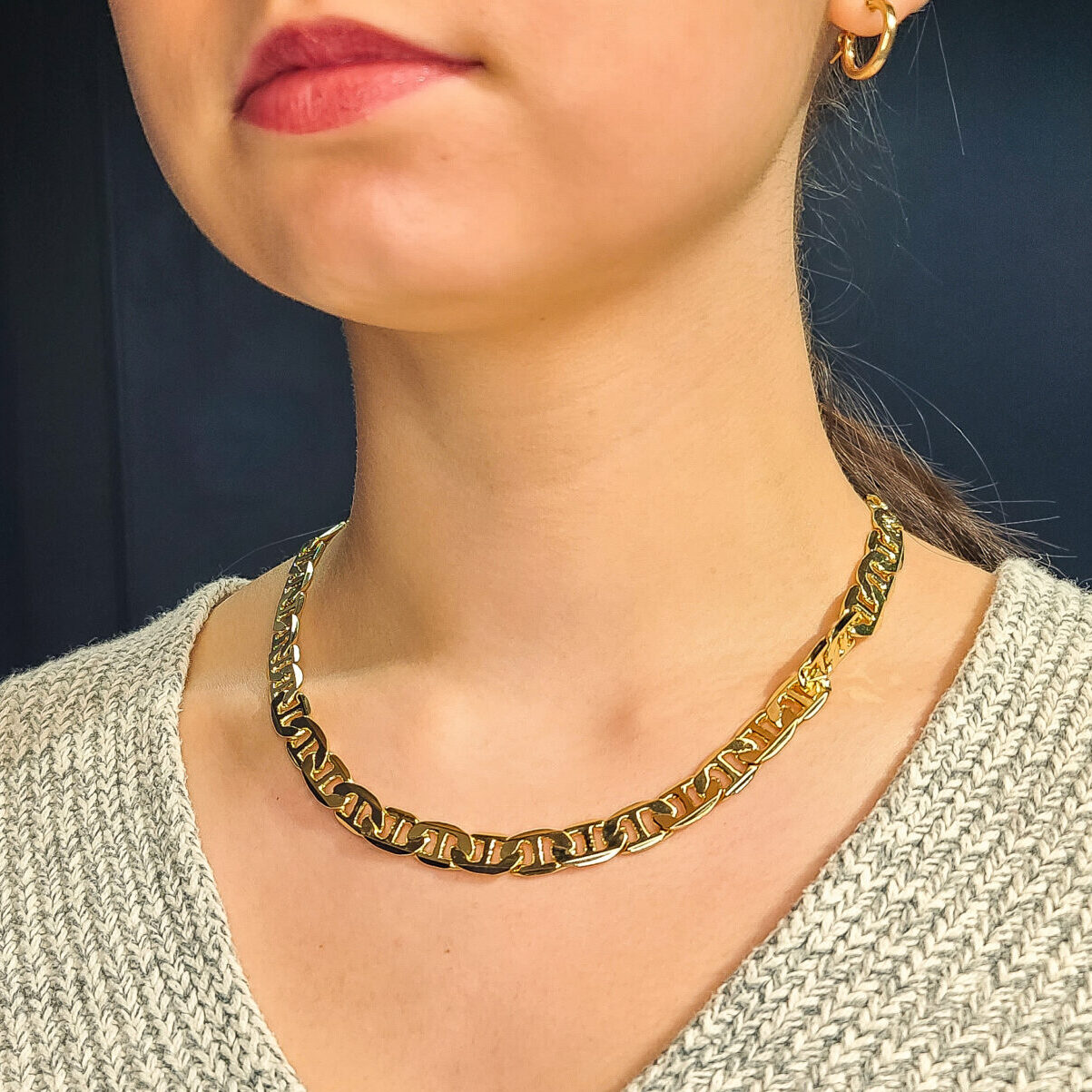 Italgem Stainless Steel Mariner Link Chain Necklace – Lasker Jewelers